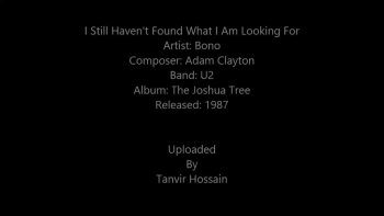 U2 - I Still Haven' t Found What I' m Looking For